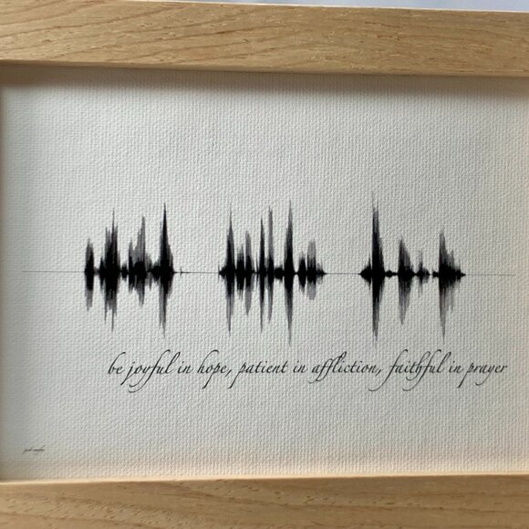 Be Joyful In Hope, Patient In Affliction, Faithful In Prayer Soundwave Canvas - Picture 2 of 4